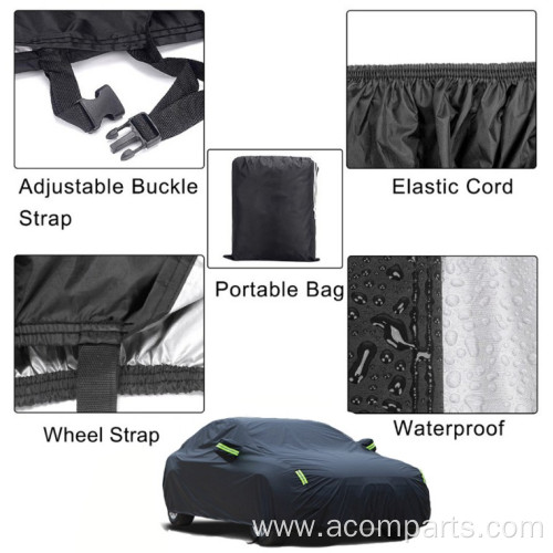 Universal Black Waterproof Full Car Covers Shade Cover